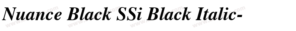 Nuance Black SSi Black Italic字体转换